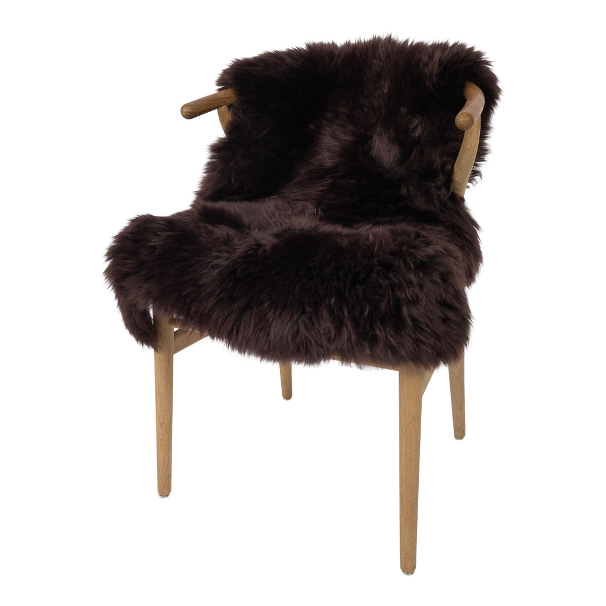 New Zealand Sheepskin | Long Wool | 100 cm Chocolate