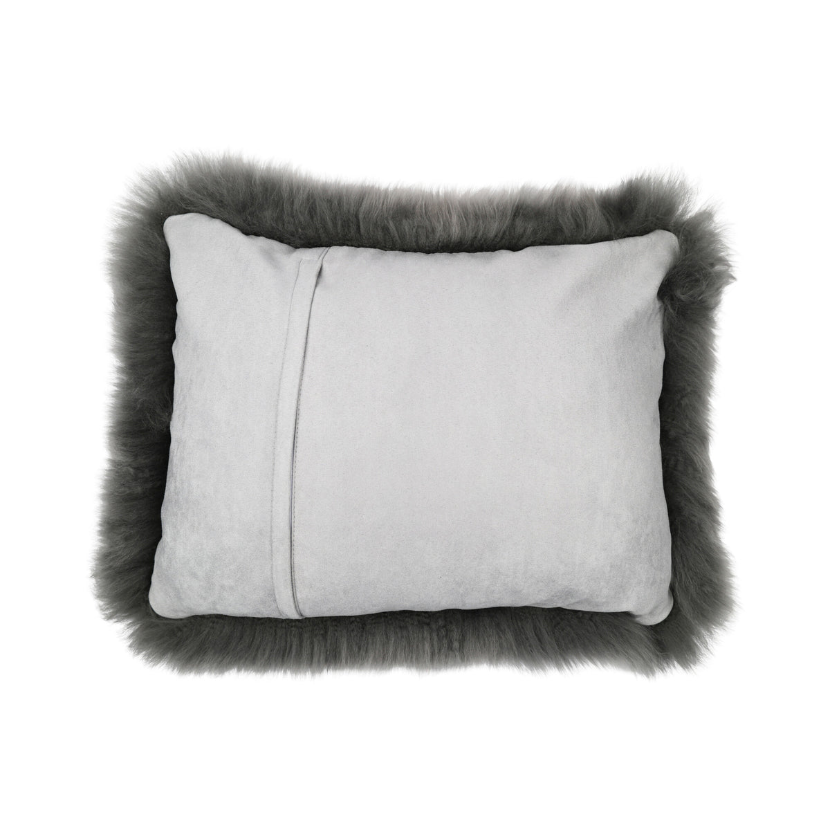 Sheepskin Cushion | Long Wool | New Zealand | 35x45 cm Steel