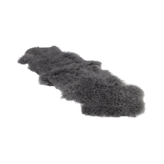Double Mongolian Sheepskin | 150x50 cm Steel