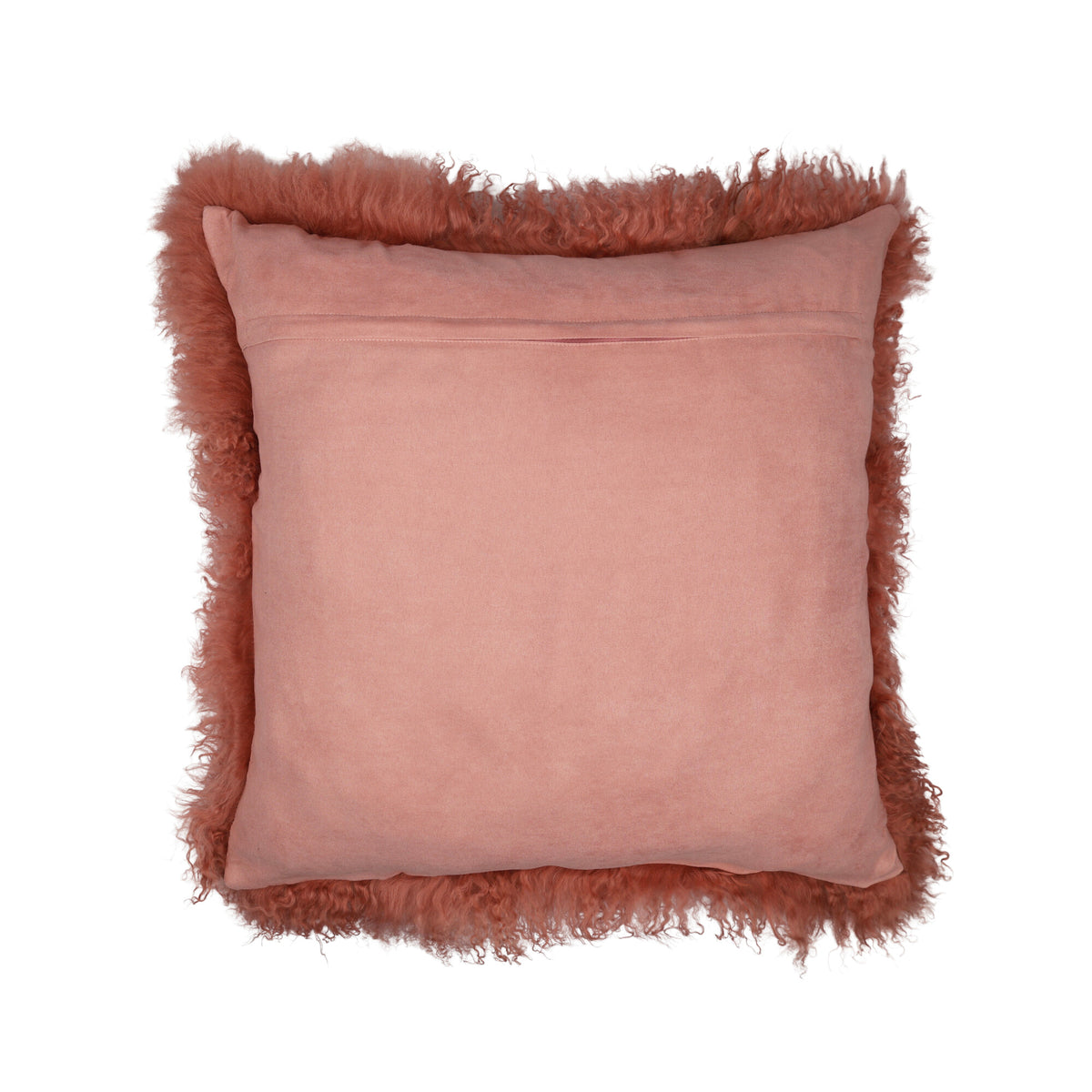 Sheepskin Cushion | Mongolian | 50x50 cm Old Rose