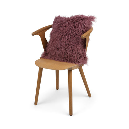 Sheepskin Cushion | Mongolian | 50x50 cm Grape Purple