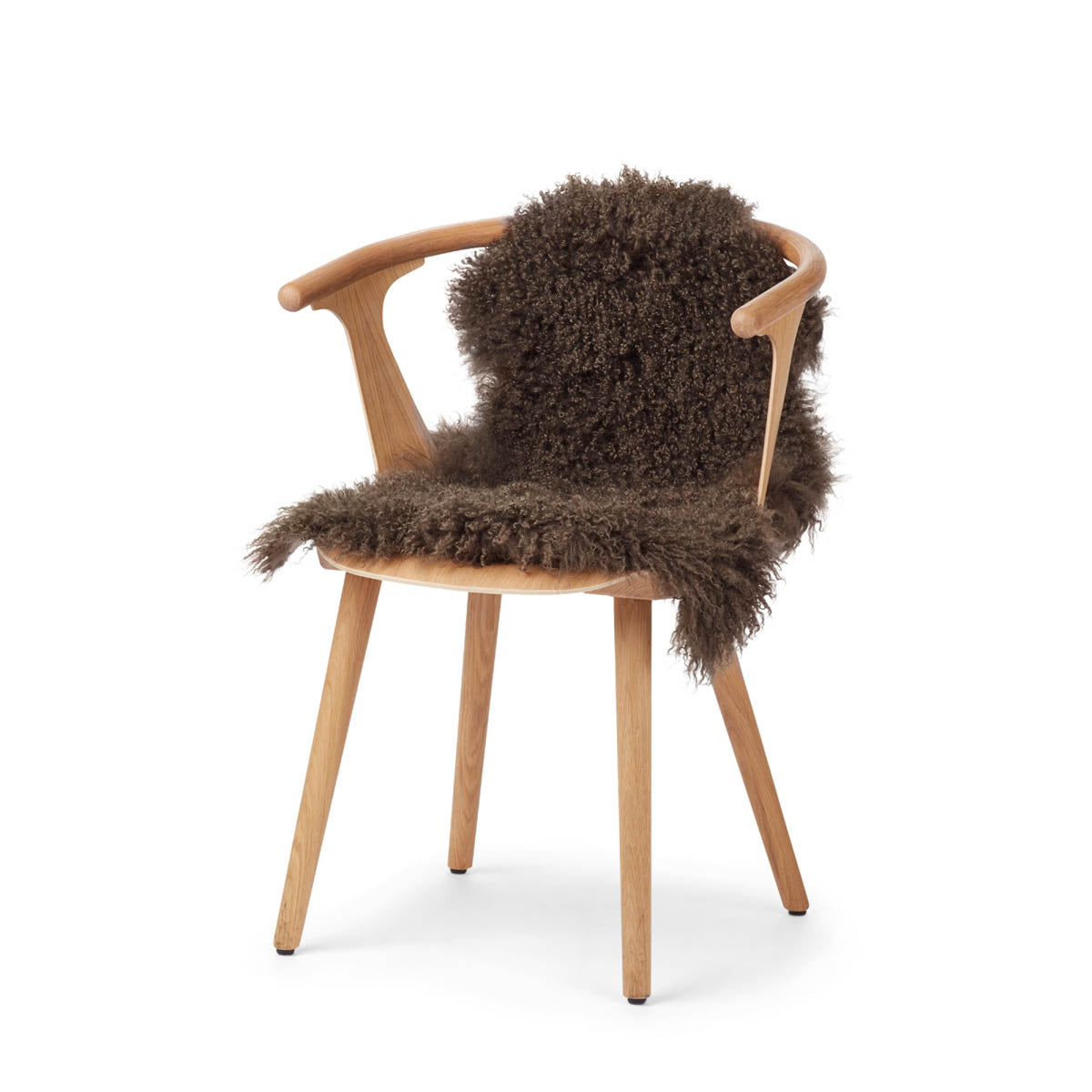 Mongolian Sheepskin | Curly | 85x50 cm Taupe
