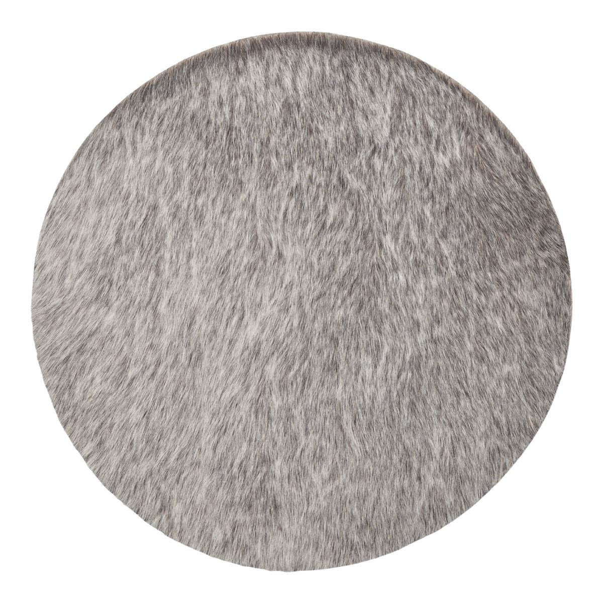 Cow Hide Seat Cover | Ø37 cm Grey