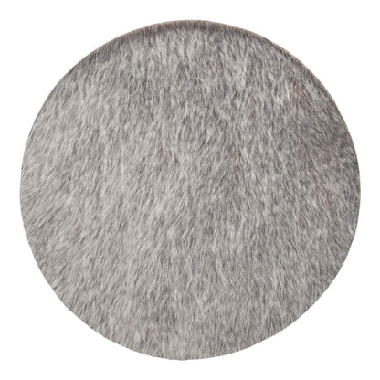 Cow Hide Seat Cover | Ø37 cm Grey