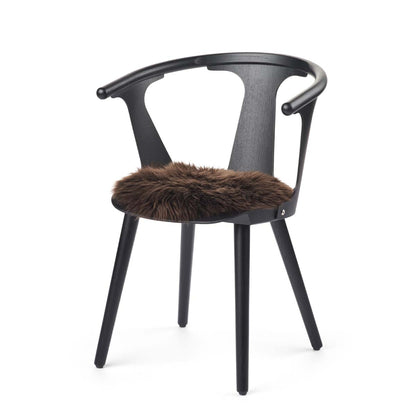 Premium Seat Cover | Long Wool | New Zealand | D34 cm Chocolate