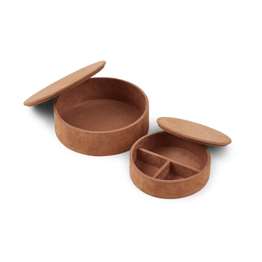 Leather Box Set | Set of 2 | Round