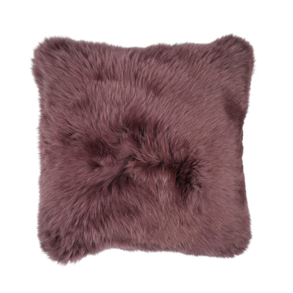Sheepskin Cushion | Long Wool | New Zealand | 50x50 cm Aubergine