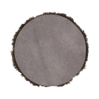 Short Wool Seat Cover | New Zealand | Ø34 cm Mushroom
