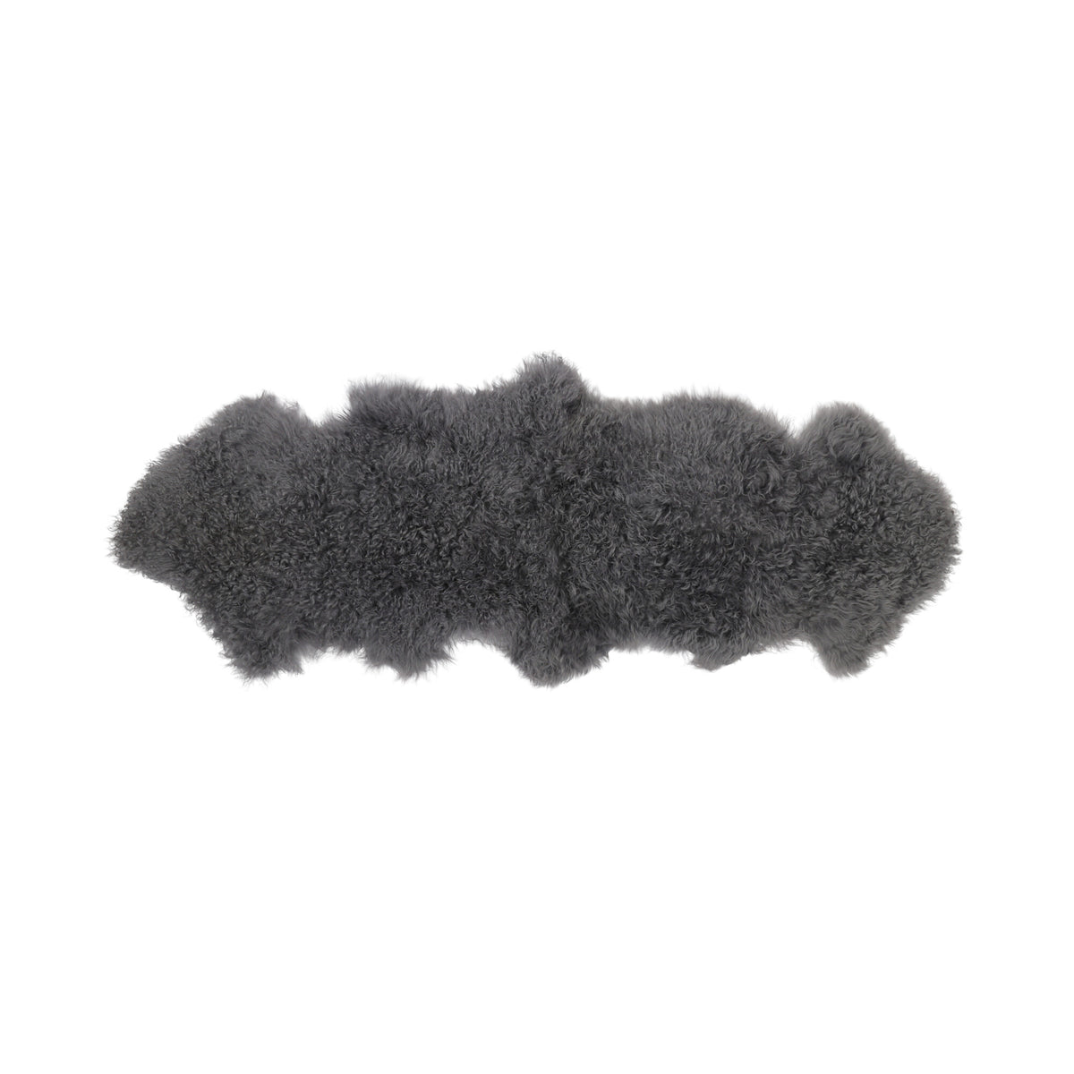 Double Mongolian Sheepskin | 150x50 cm Steel