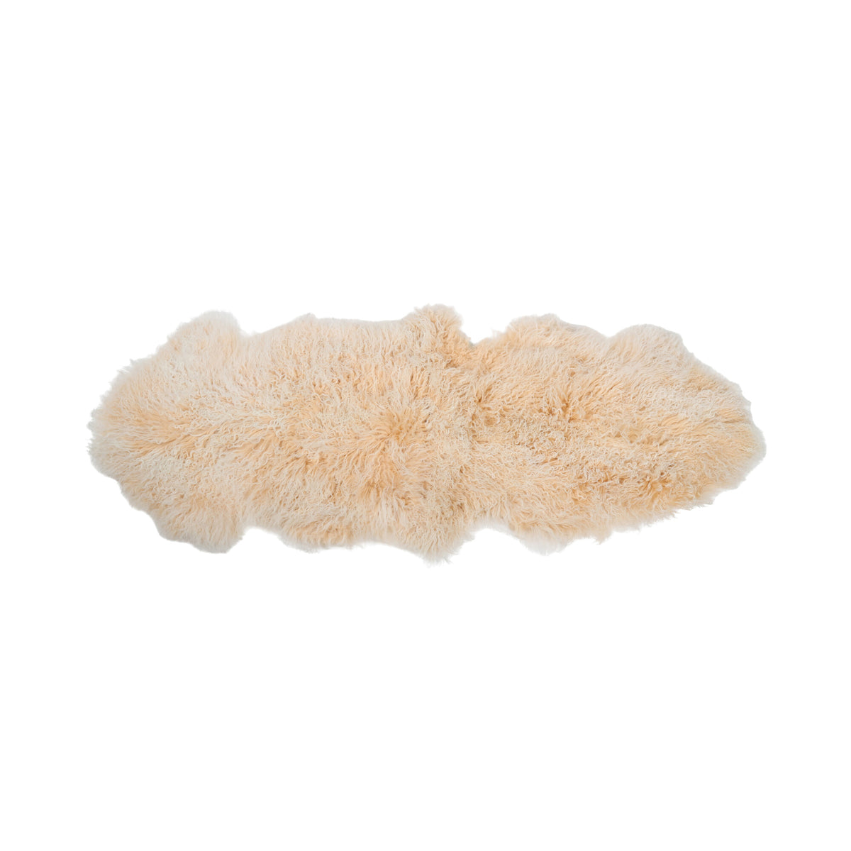Double Mongolian Sheepskin | 150x50 cm Arctic Sunrise