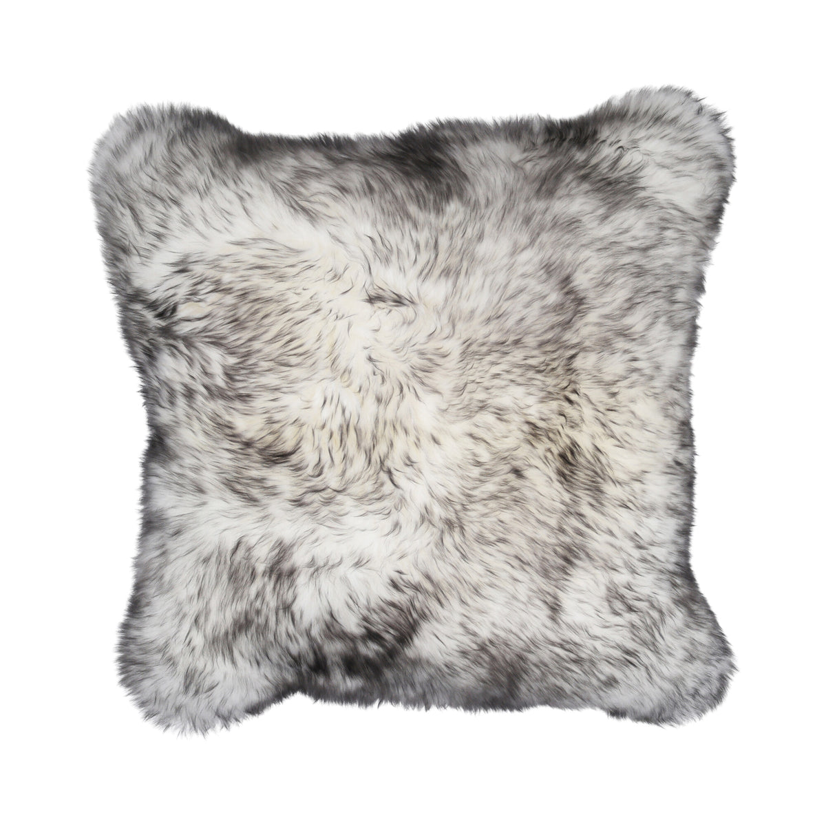 Sheepskin Cushion | Long Wool | New Zealand | 50x50 cm Black Tip