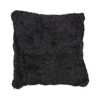 Sheepskin Cushion | Short Wool | New Zealand | 40x40 cm Black