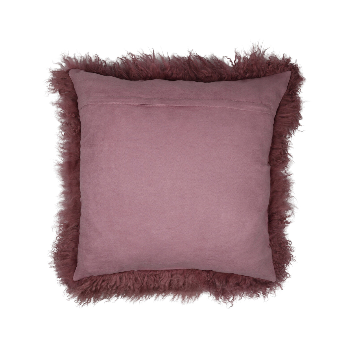 Sheepskin Cushion | Mongolian | 50x50 cm Grape Purple