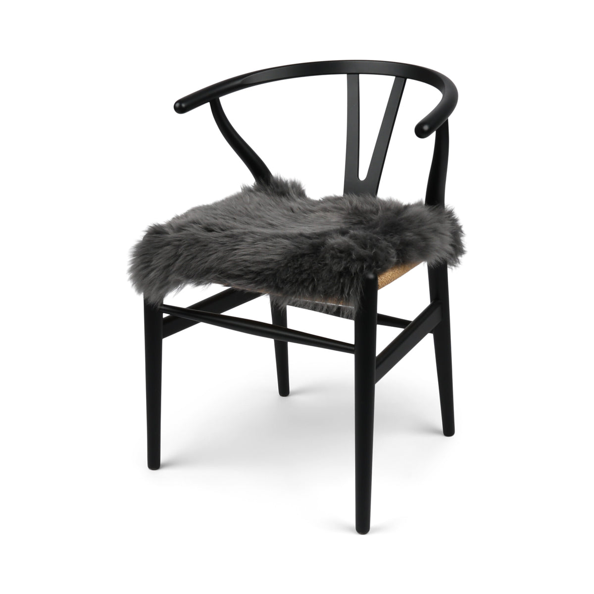 Long Wool Seat Cover | New Zealand | 40x40 cm Steel