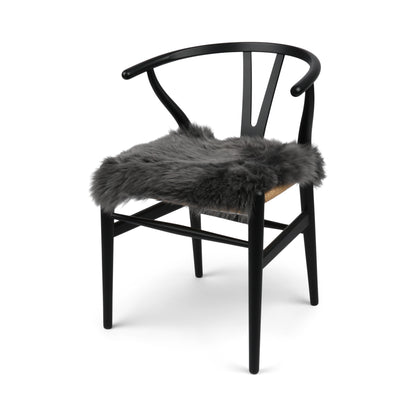 Long Wool Seat Cover | New Zealand | 40x40 cm Steel