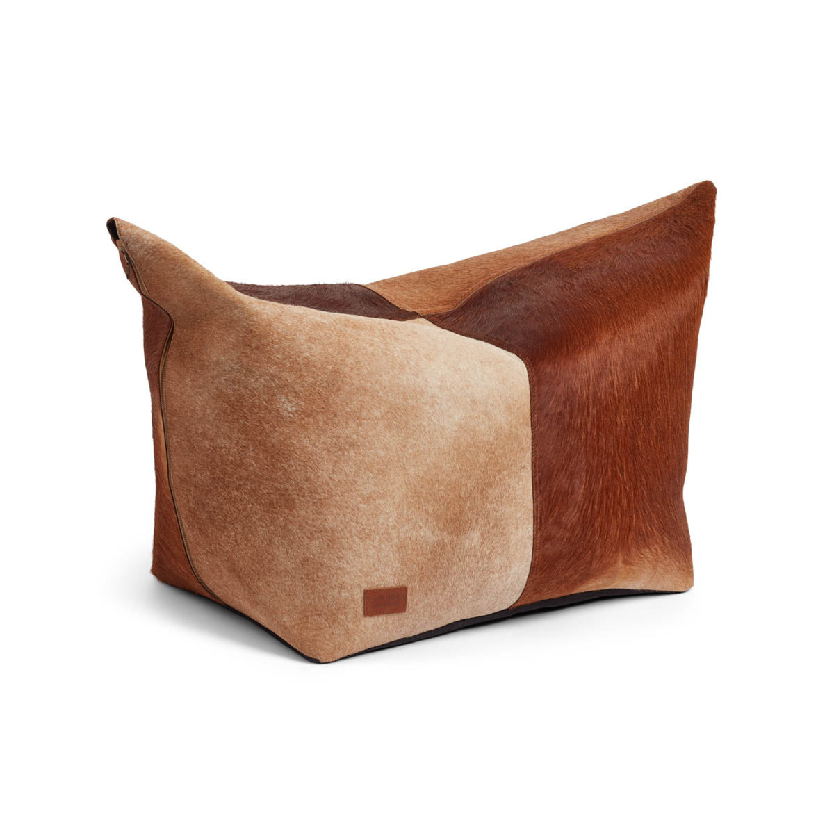 Calf Leather Pouf | 120x60x80 cm Brown / L92xW38xH40 cm