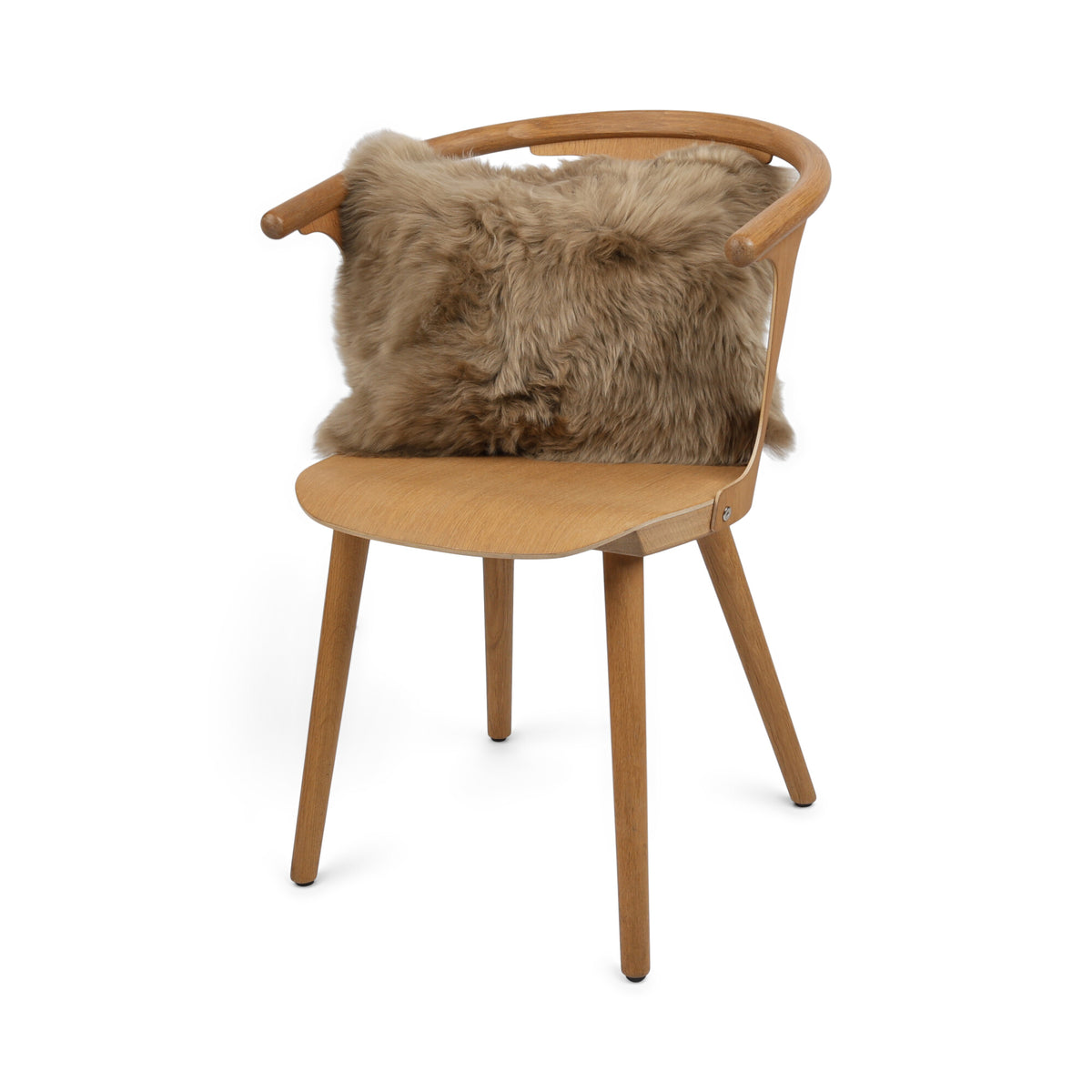 Sheepskin Cushion | Long Wool | New Zealand | 35x45 cm Taupe