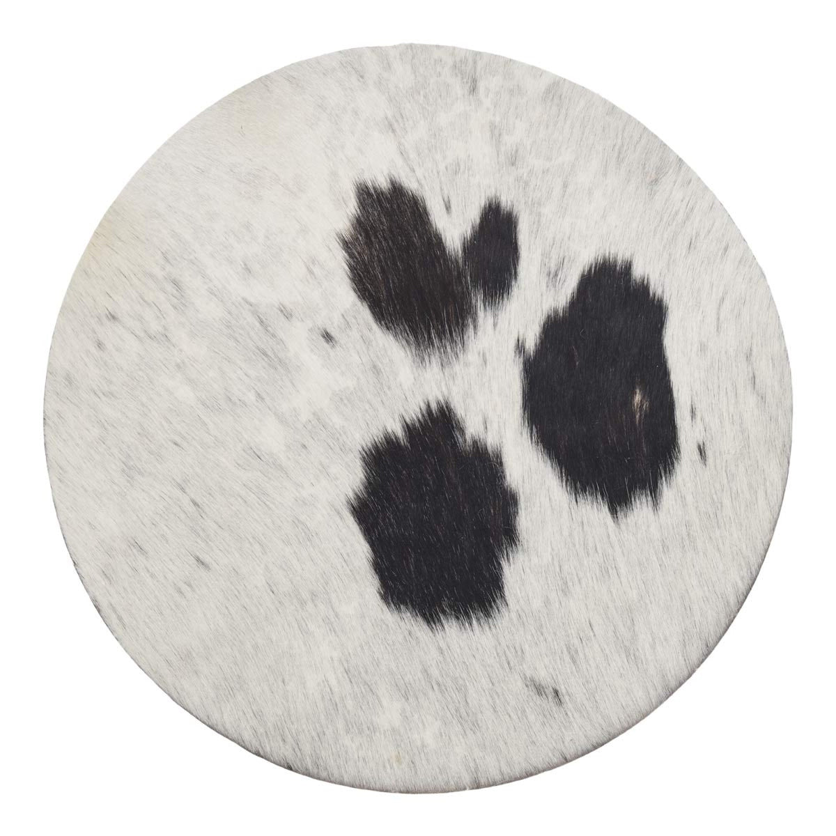 Cow Hide Seat Cover | Ø37 cm Salt/Pepper/Black/White