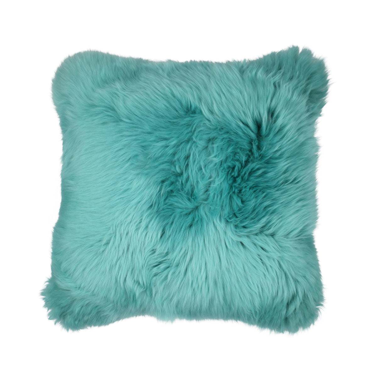Sheepskin Cushion | Long Wool | New Zealand | 50x50 cm Turquoise