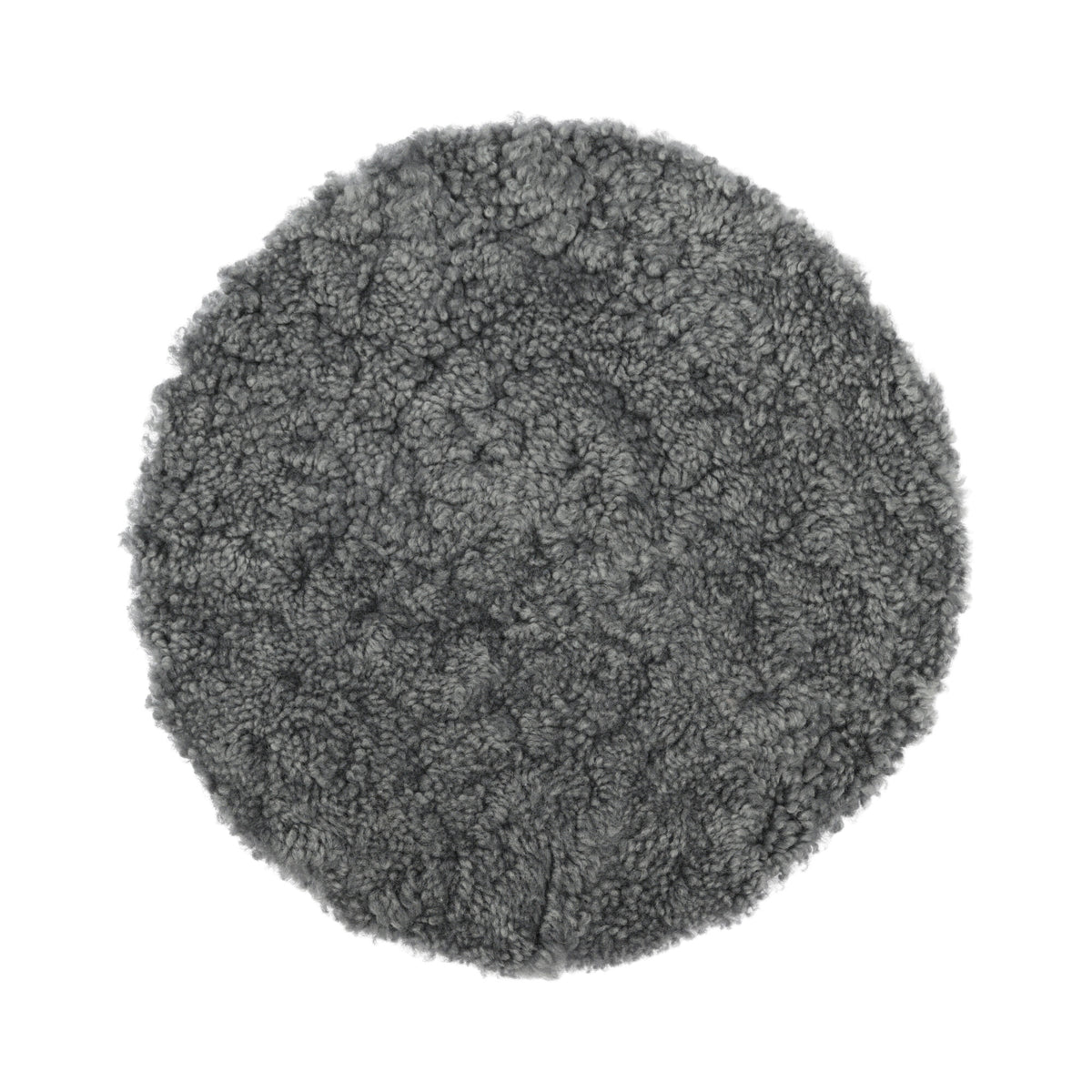 Short Wool Seat Cover | New Zealand | Ø34 cm Light Grey