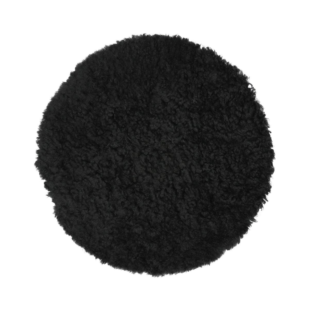 Short Wool Seat Cover | New Zealand | Ø34 cm Black