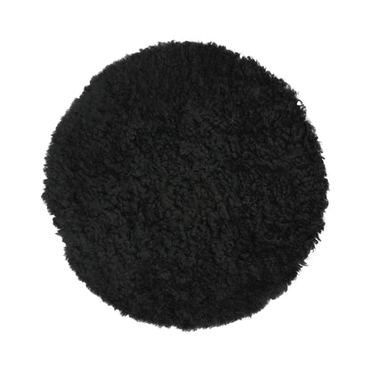 Short Wool Seat Cover | New Zealand | Ø34 cm Black