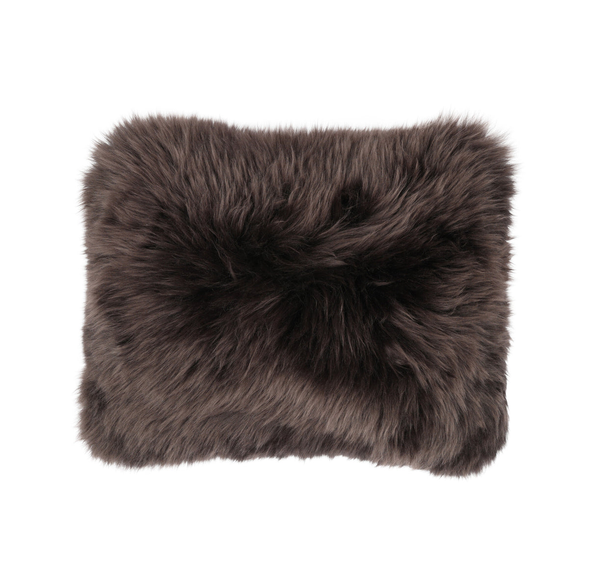 Sheepskin Cushion | Long Wool | New Zealand | 35x45 cm Chocolate