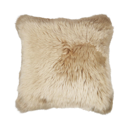 Sheepskin Cushion | Long Wool | New Zealand | 50x50 cm Warm Sand