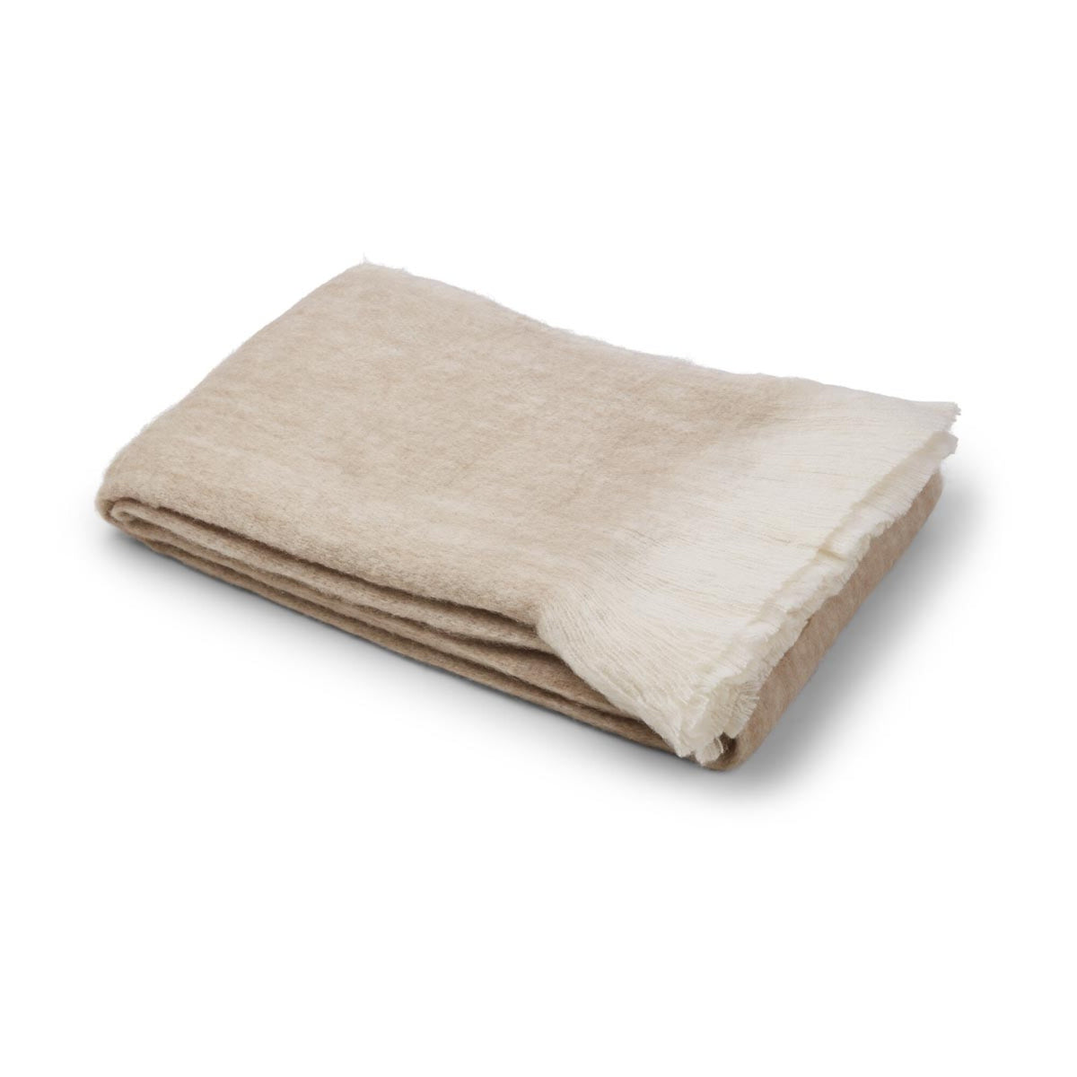 Throw of Mohair Wool | 130x170 cm Light Beige