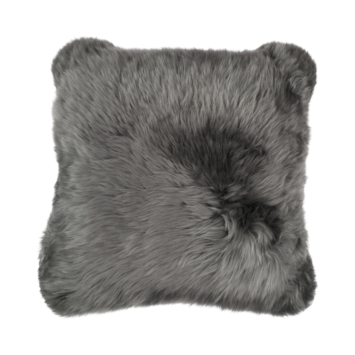 Sheepskin Cushion | Long Wool | New Zealand | 50x50 cm Steel