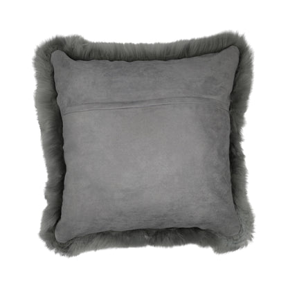 Sheepskin Cushion | Long Wool | New Zealand | 50x50 cm Light Grey
