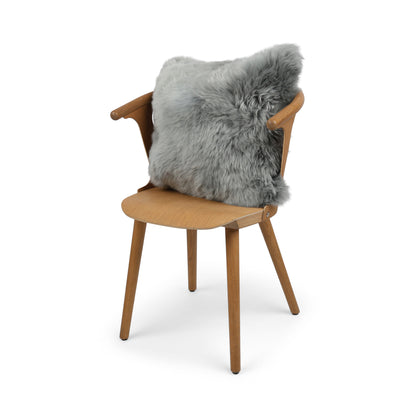 Sheepskin Cushion | Long Wool | New Zealand | 50x50 cm Light Grey