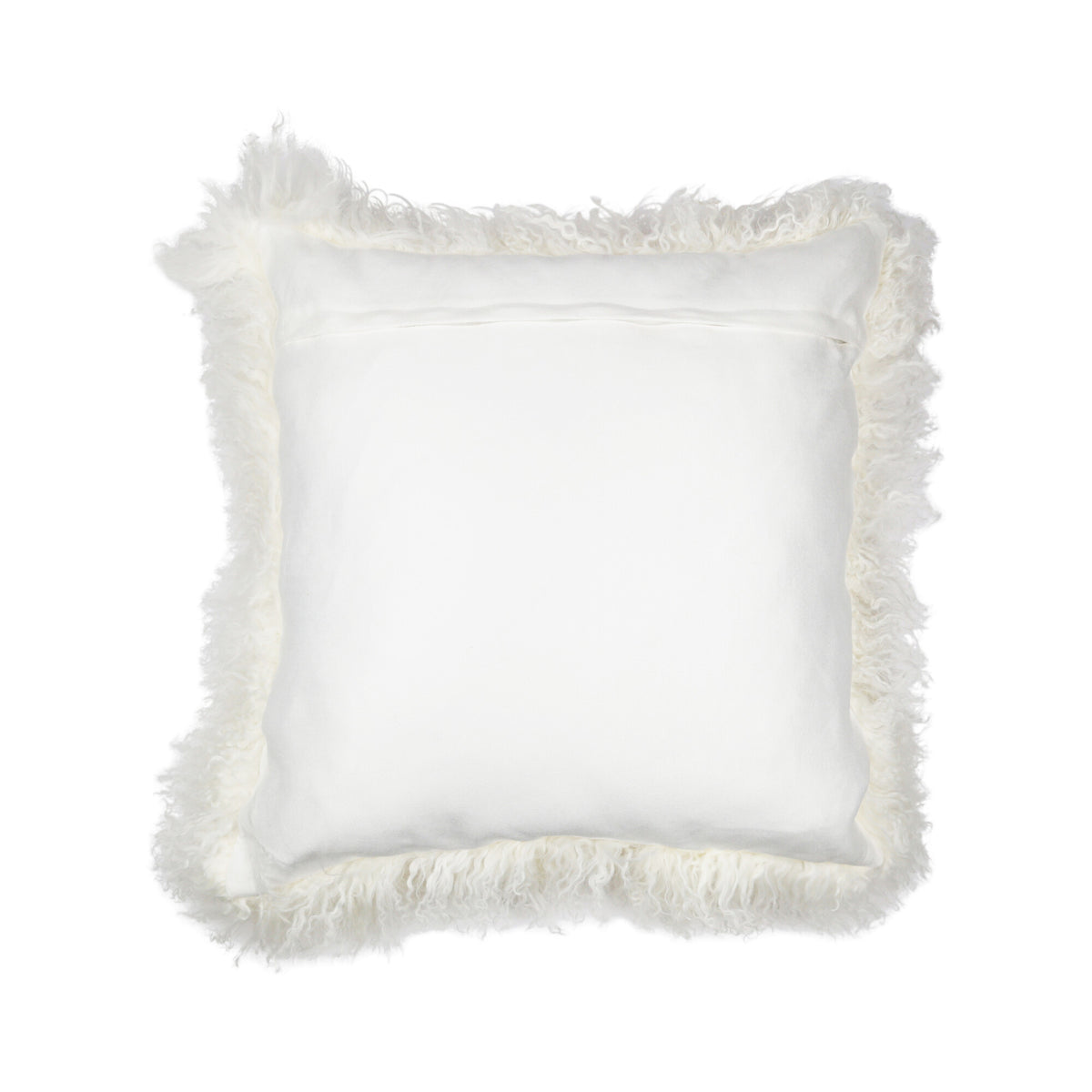 Sheepskin Cushion | Mongolian | 50x50 cm Snow White