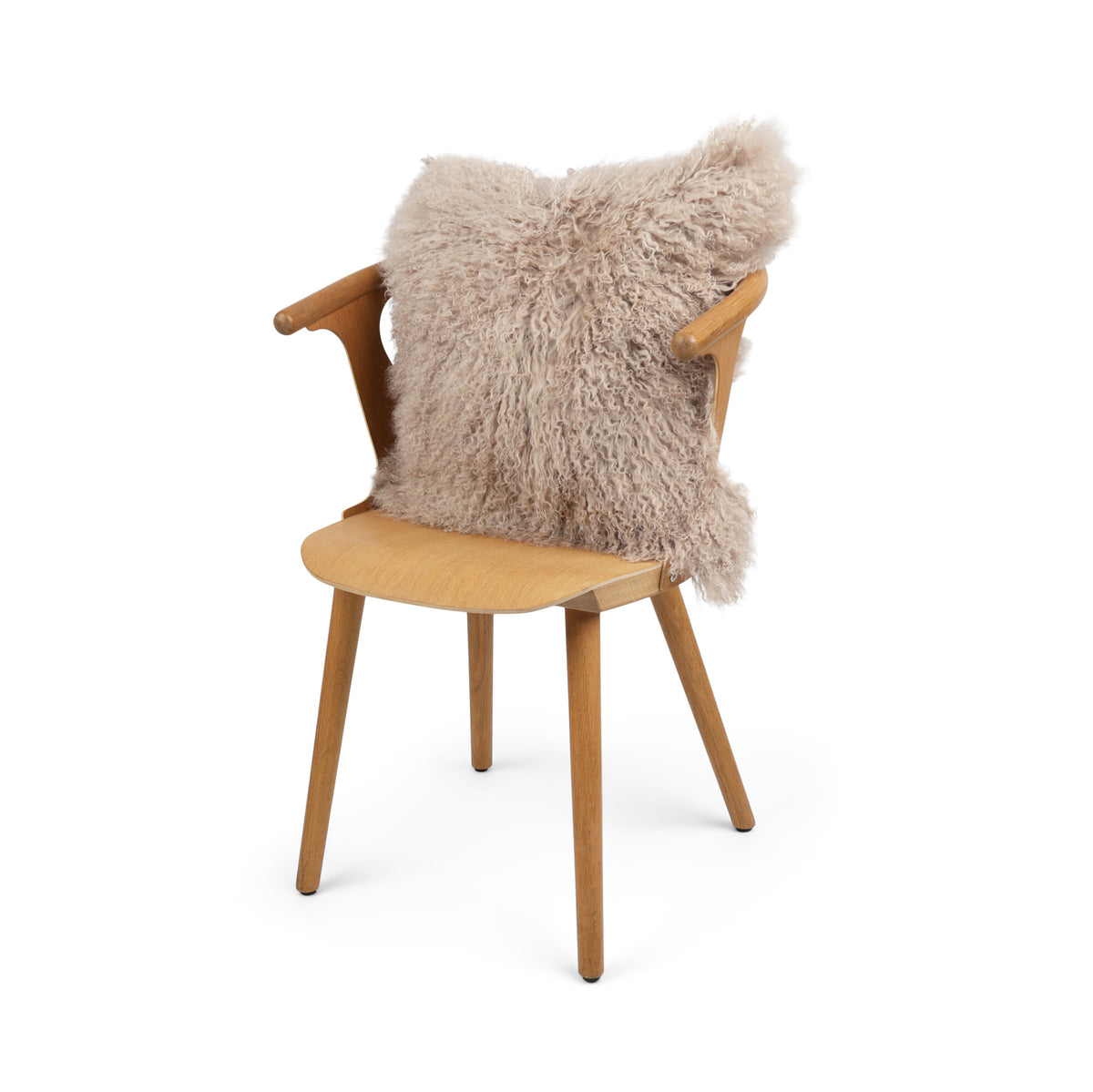 Sheepskin Cushion | Mongolian | 50x50 cm Dove