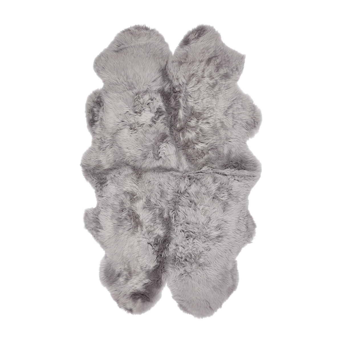 Quadruple Sheepskin | Long Wool | New Zealand | 170x110 cm Light Grey