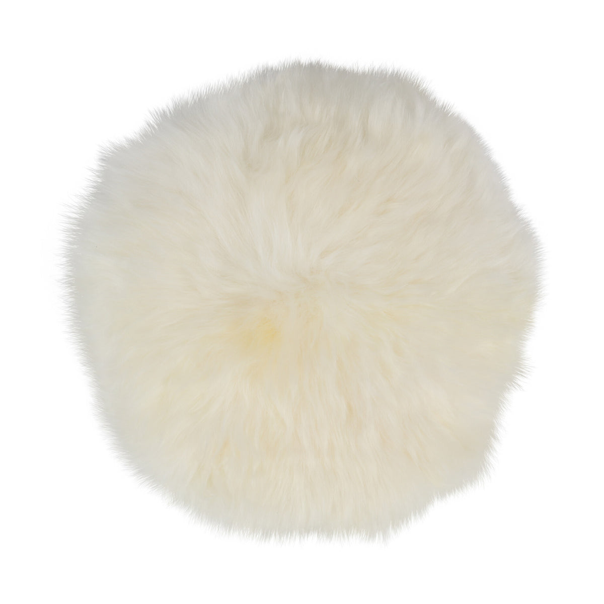 Premium Seat Cover | Long Wool | New Zealand | D34 cm Ivory