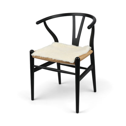 Short Wool Seat Cover | New Zealand | 40x40 cm White