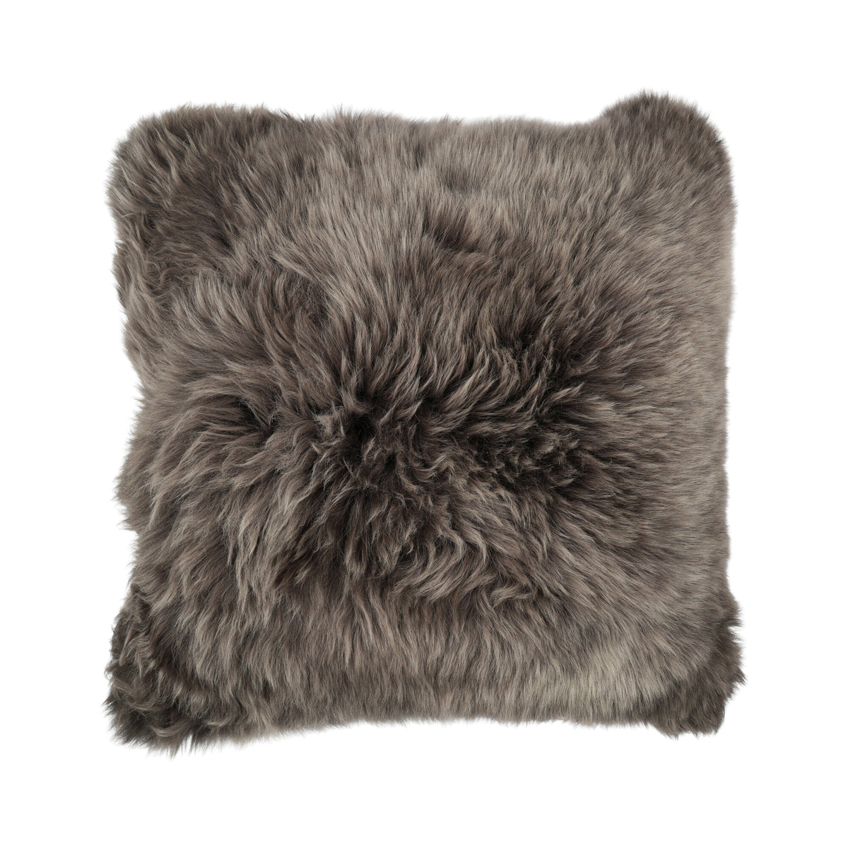 Sheepskin Cushion | Long Wool | New Zealand | 50x50 cm Walnut