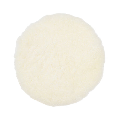 Short Wool Seat Cover | New Zealand | Ø34 cm White