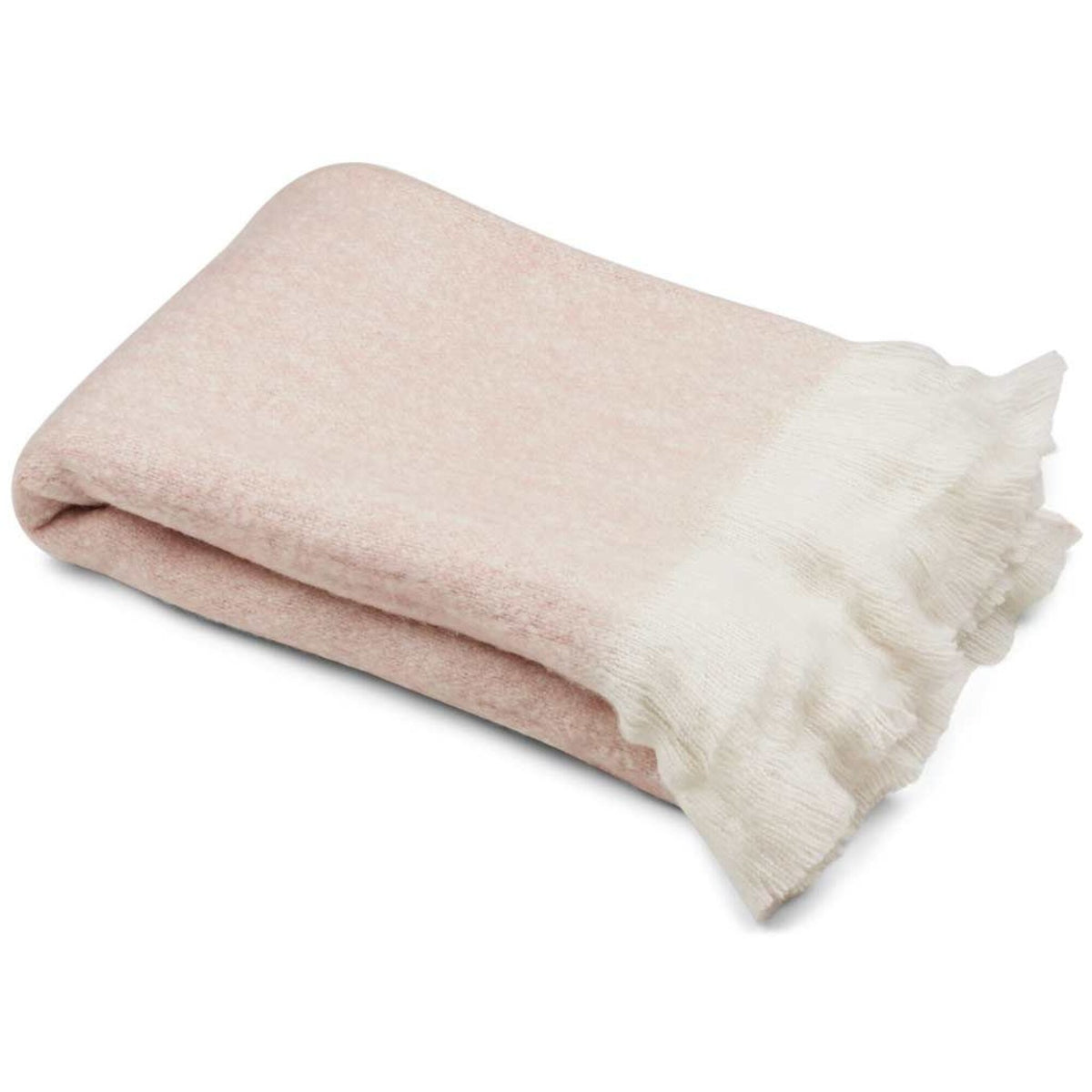 Throw of Mohair Wool | 130x170 cm Light Pink