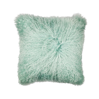 Sheepskin Cushion | Mongolian | 50x50 cm Mint