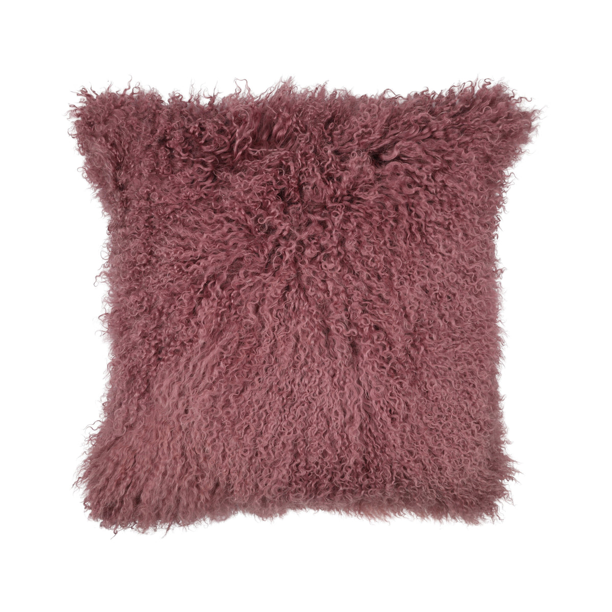 Sheepskin Cushion | Mongolian | 50x50 cm Grape Purple