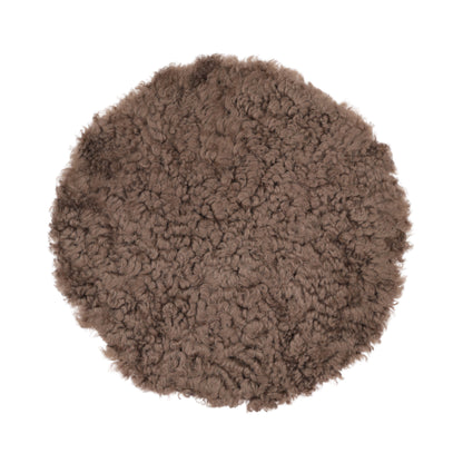 Short Wool Seat Cover | New Zealand | Ø34 cm Mushroom