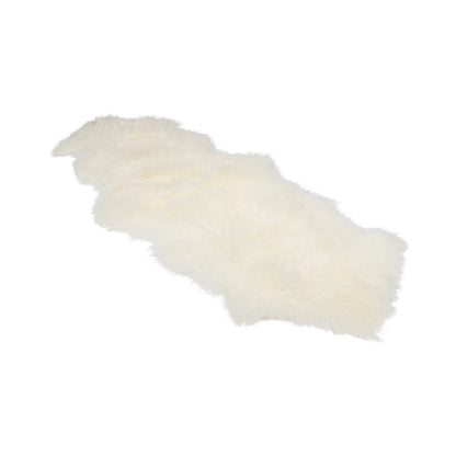 Double Mongolian Sheepskin | 150x50 cm Ivory