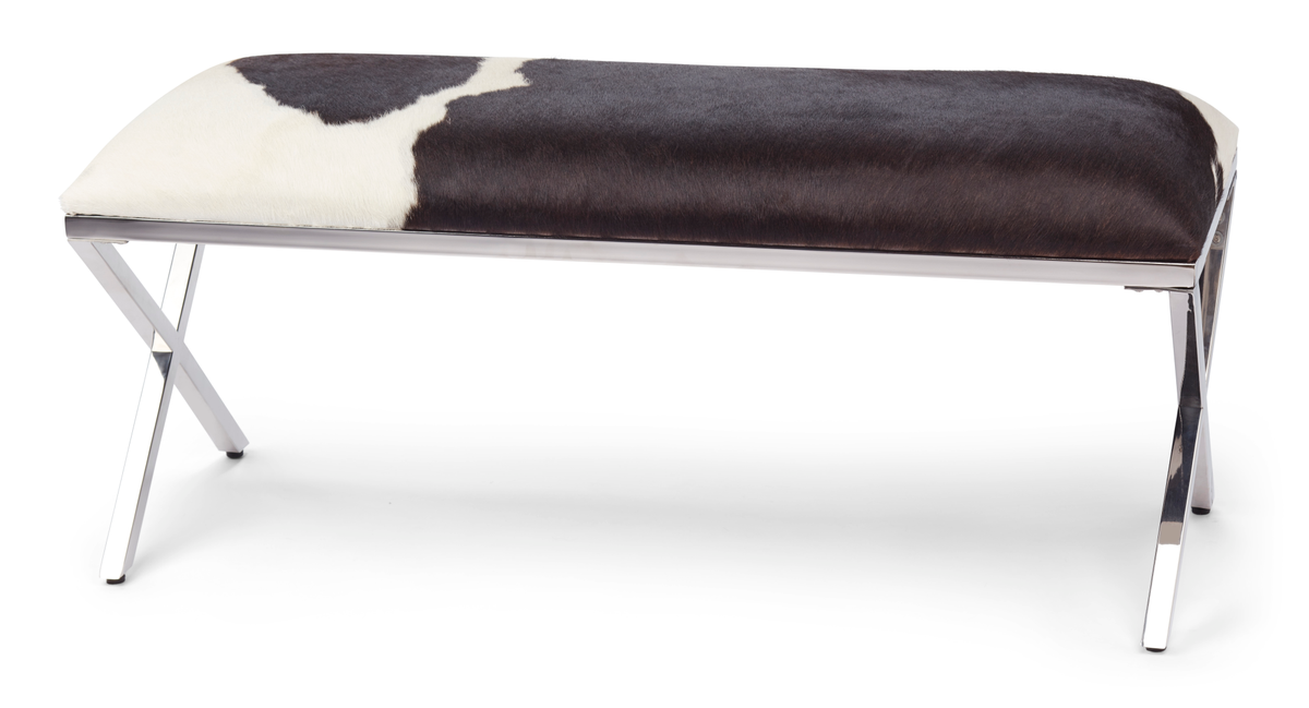 Bench Of Cow Hide | 110x42x45 cm