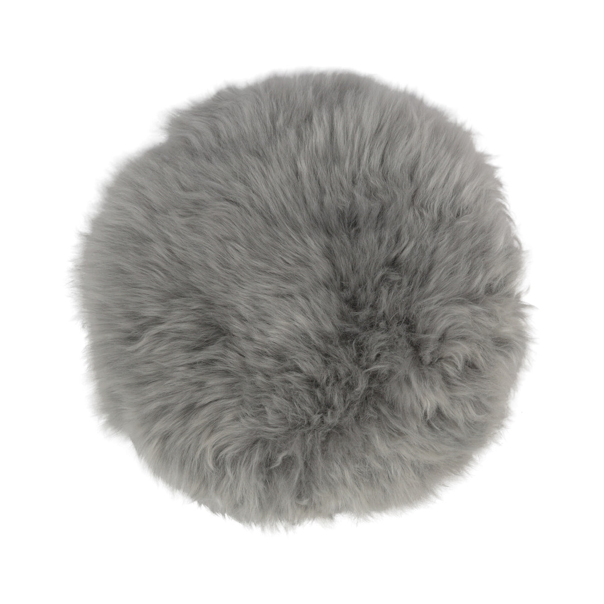 Premium Seat Cover | Long Wool | New Zealand | D34 cm Light Grey