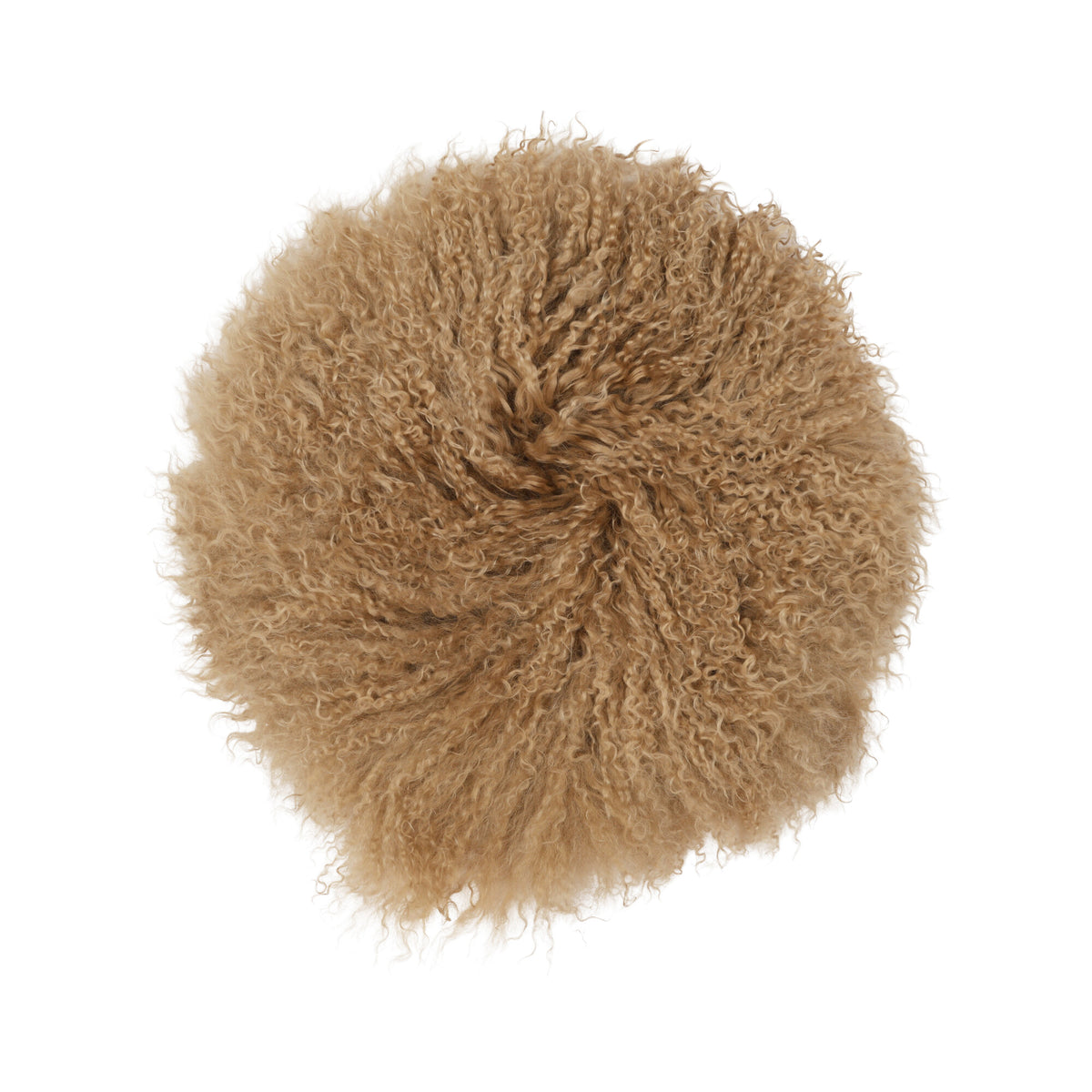 Seat Cover | Long Wool | ø34 cm Sand Taupe
