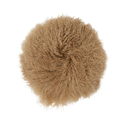 Seat Cover | Long Wool | ø34 cm Sand Taupe