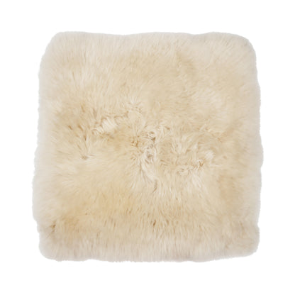 Long Wool Seat Cover | New Zealand | 40x40 cm Linen