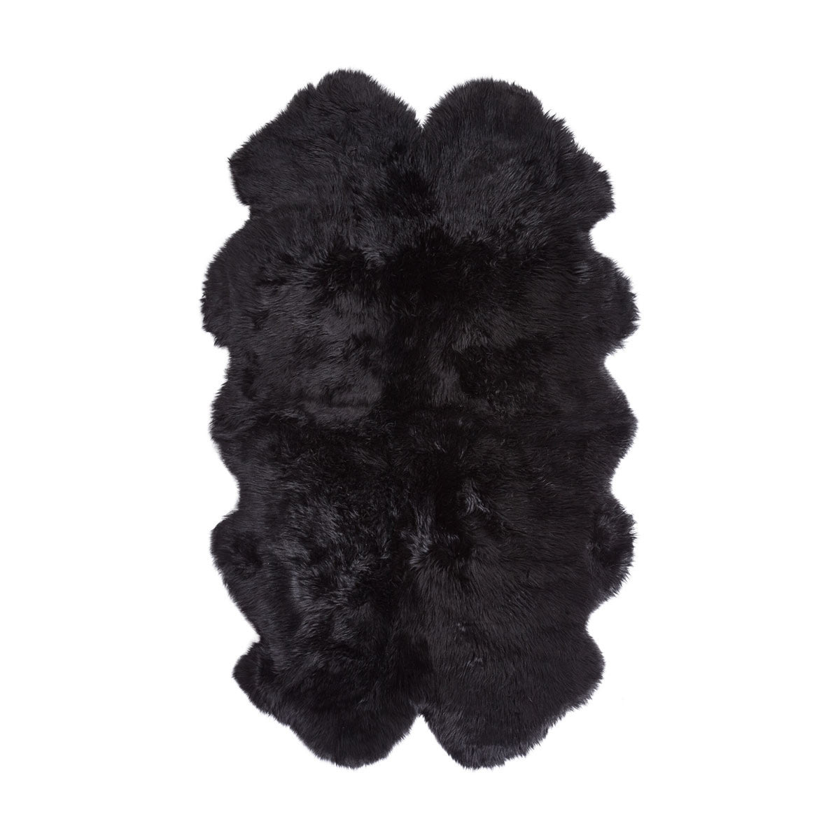 Quadruple Sheepskin | Long Wool | New Zealand | 170x110 cm Black